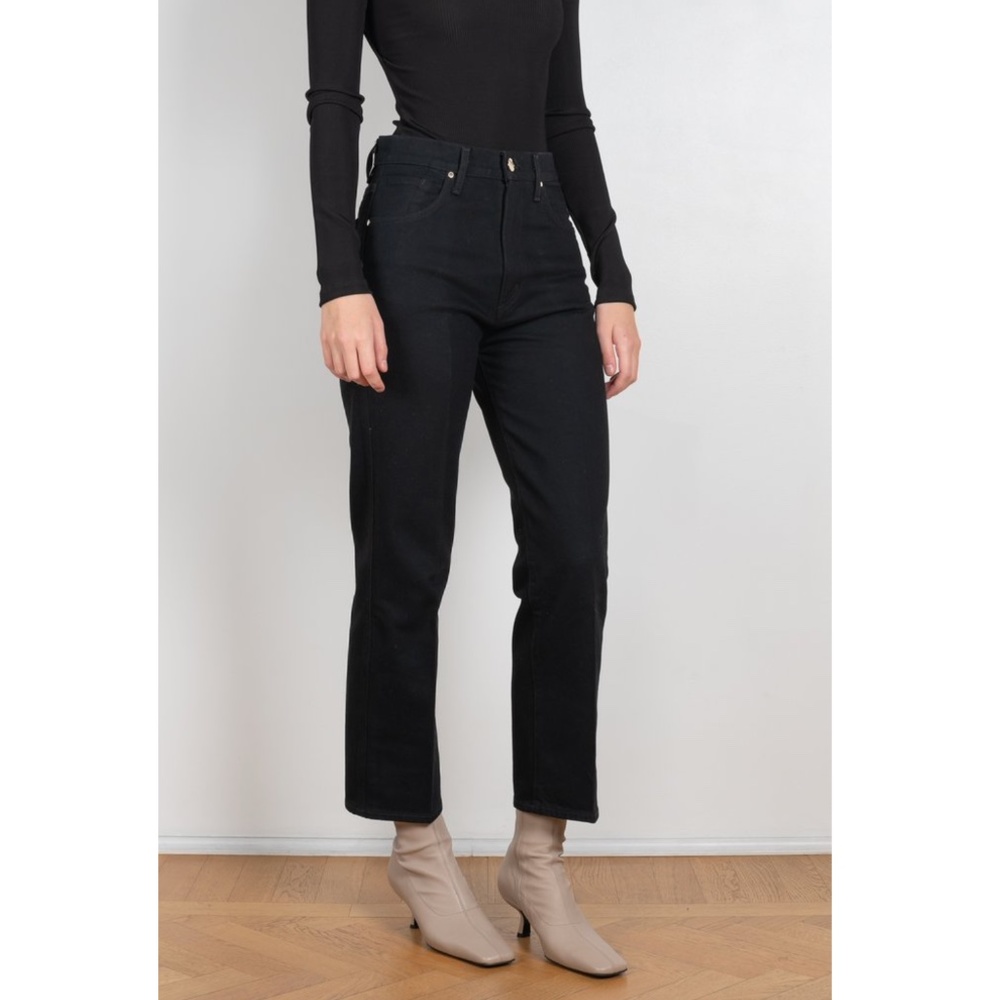 Goldsign The Cropped A Jean High Rise Black 25